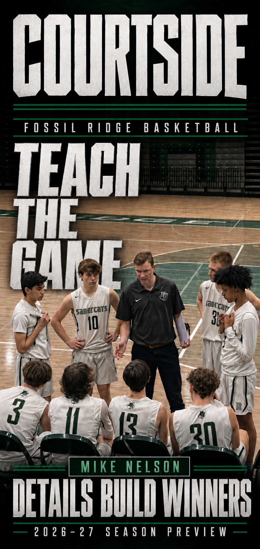 Courtside magazine cover featuring Coach Mike Nelson
